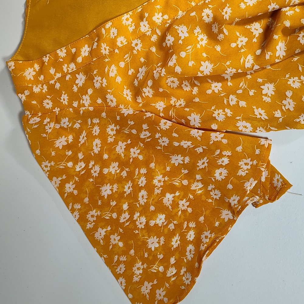 Lulus After Bloom Delight Yellow Floral Midi Dress XS - Picture 9 of 15